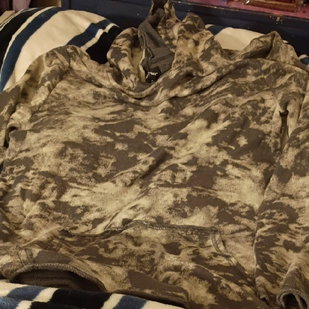 Art Class Brown and Tan Patterned Hoodie
